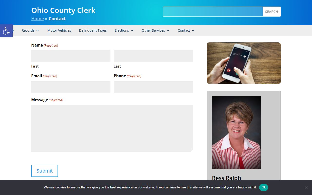 Ohio County Circuit Court Clerk records compared with county clerk contact information