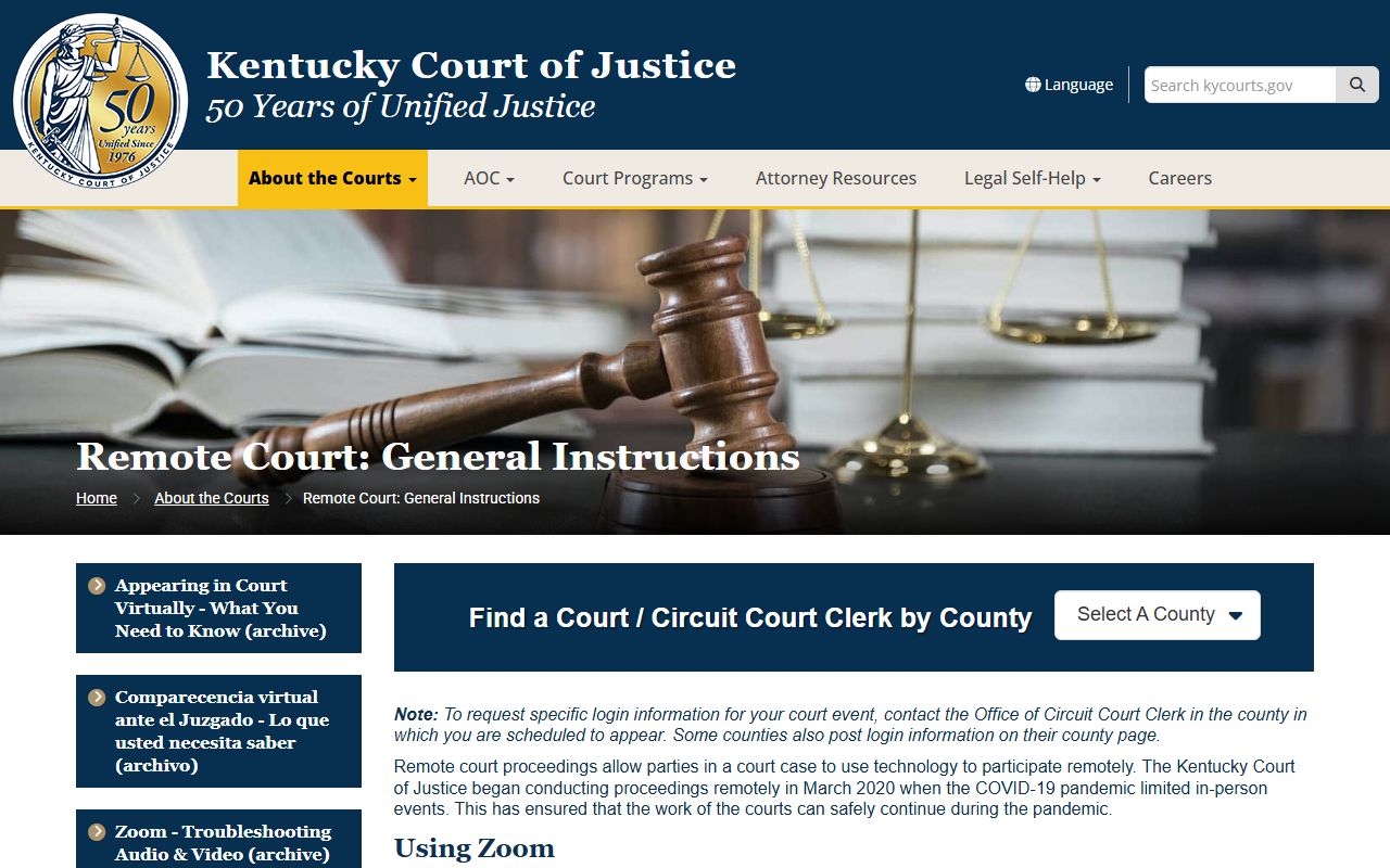 Ohio County court records remote court information