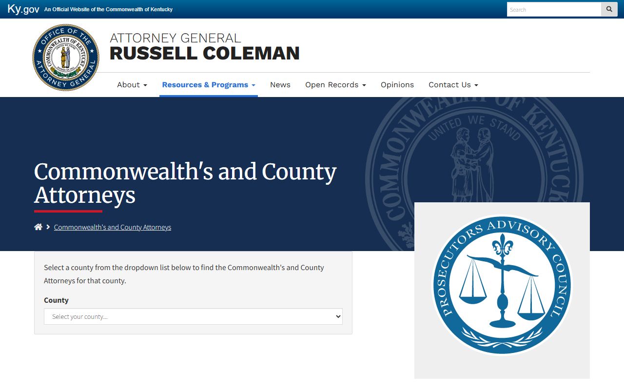 Ohio County criminal court records Kentucky attorney directory