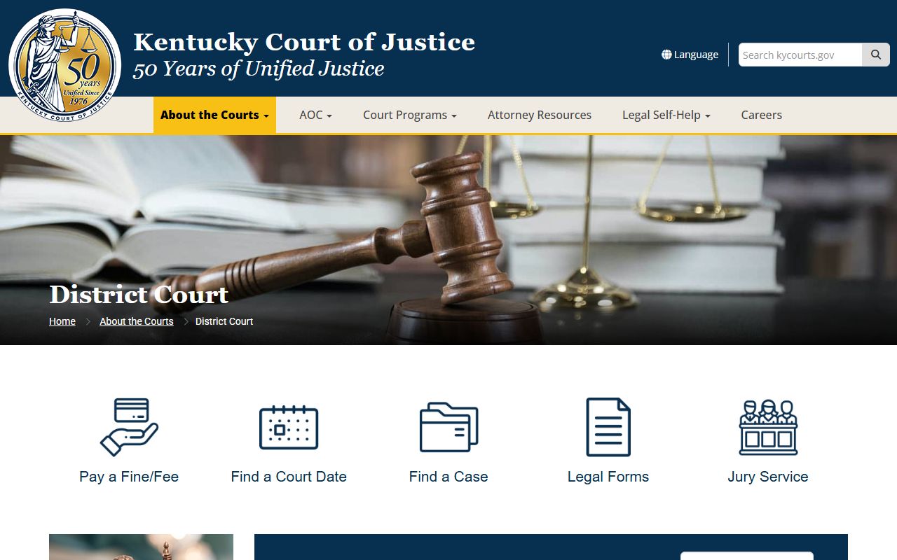 Ohio County District Court records statewide page