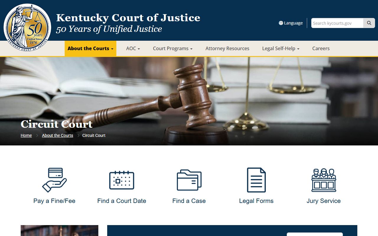 Ohio County Circuit Court records statewide page