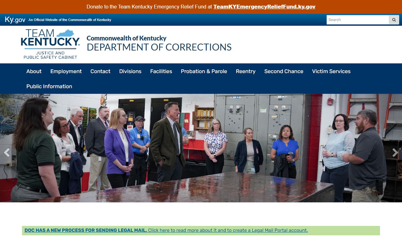 Ohio County inmate records Kentucky Department of Corrections source